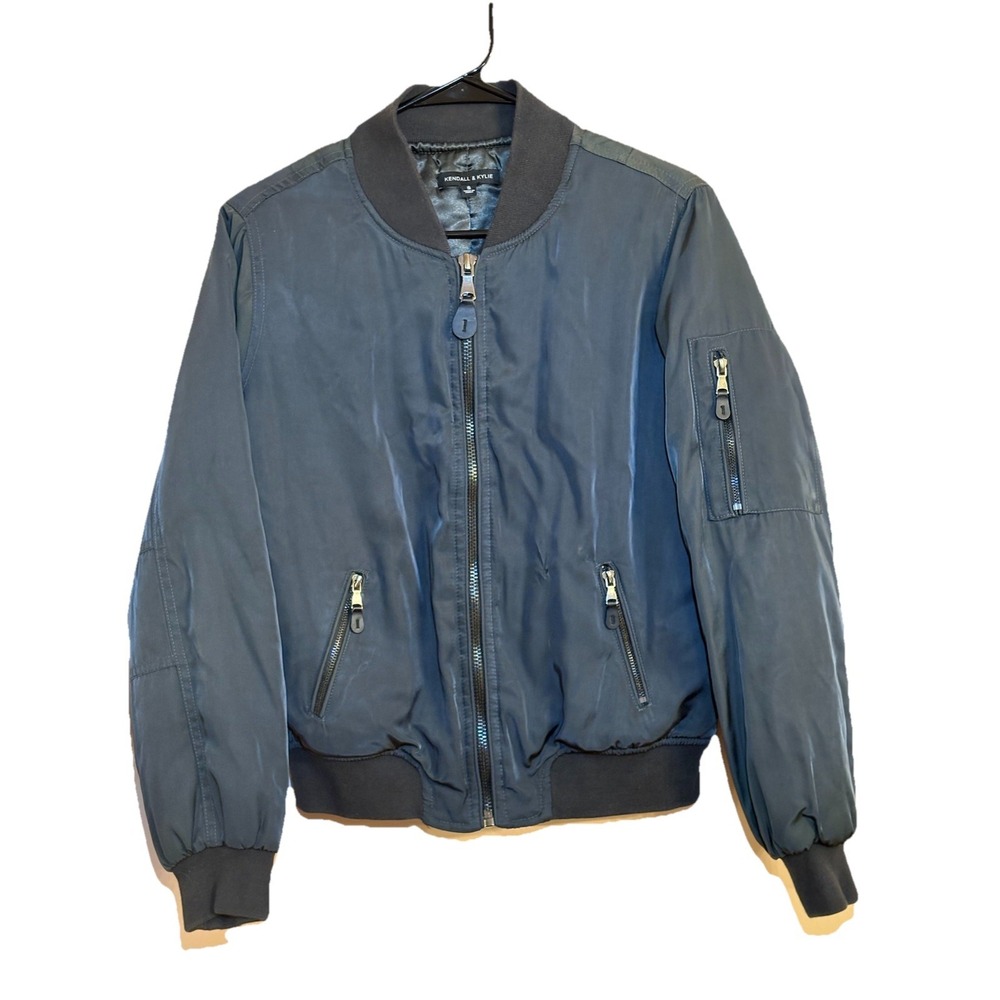 Kendall‎ + Kylie Women's Small Bomber Jacket Lightweight Fashion Coat - Picture 2 of 10